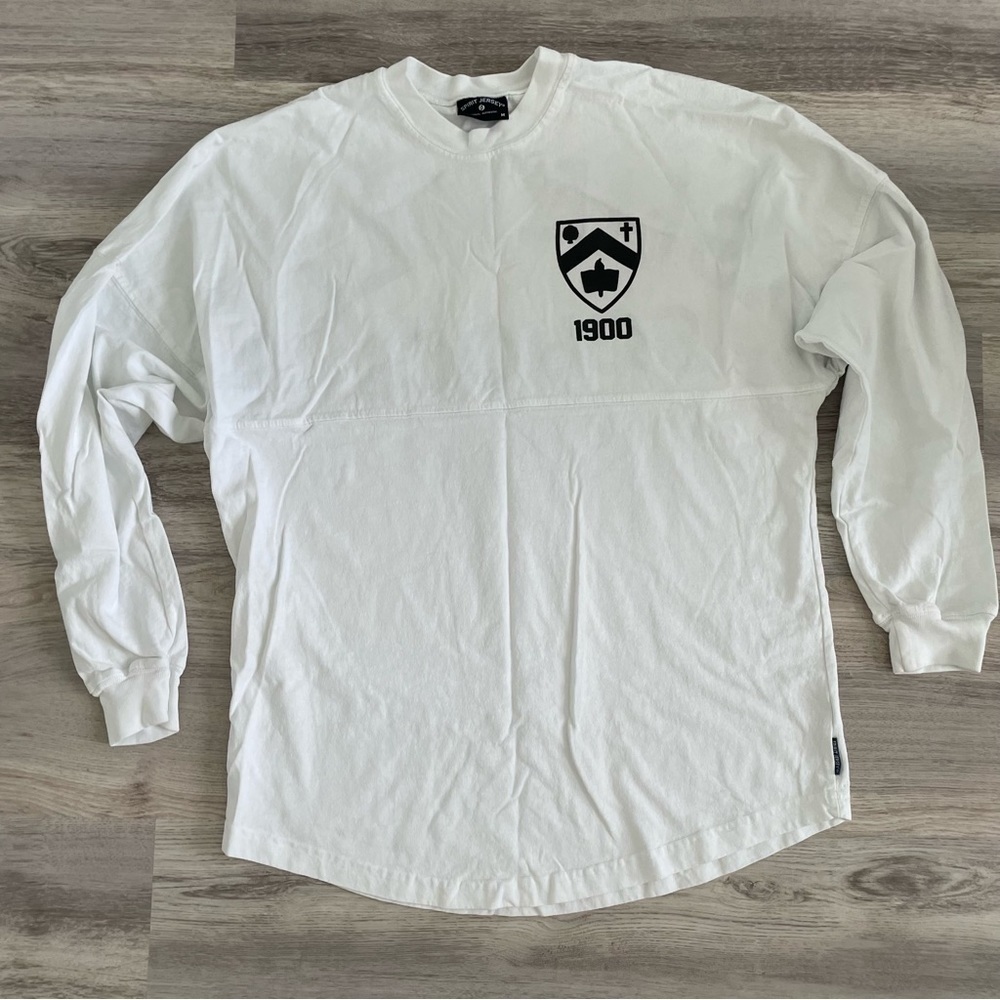 Asheville School White Jersey Long Sleeves Size M